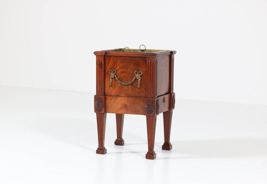 Antique Dutch Mahogany Louis XVI Wine Cooler, 1790s