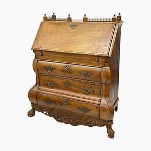 Antique Dutch Secretaire in Oak-UCH-1224435