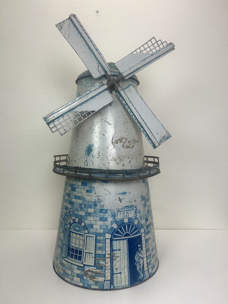 Antique Dutch Windmill Candy Box, Holland, 1920s