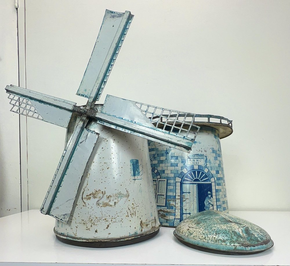 Antique Dutch Windmill Candy Box, Holland, 1920s