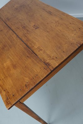 Antique Early 20th Century French Rustic Fruitwood & Oak Farmhouse Dining Table-XO-2035112