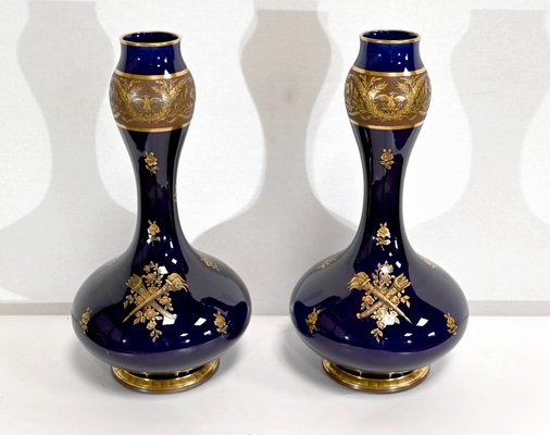 Antique Earthenware Vases by Jaget & Pinon, Set of 2-RVK-1395120