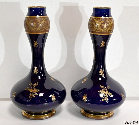 Antique Earthenware Vases by Jaget & Pinon, Set of 2-RVK-1395120