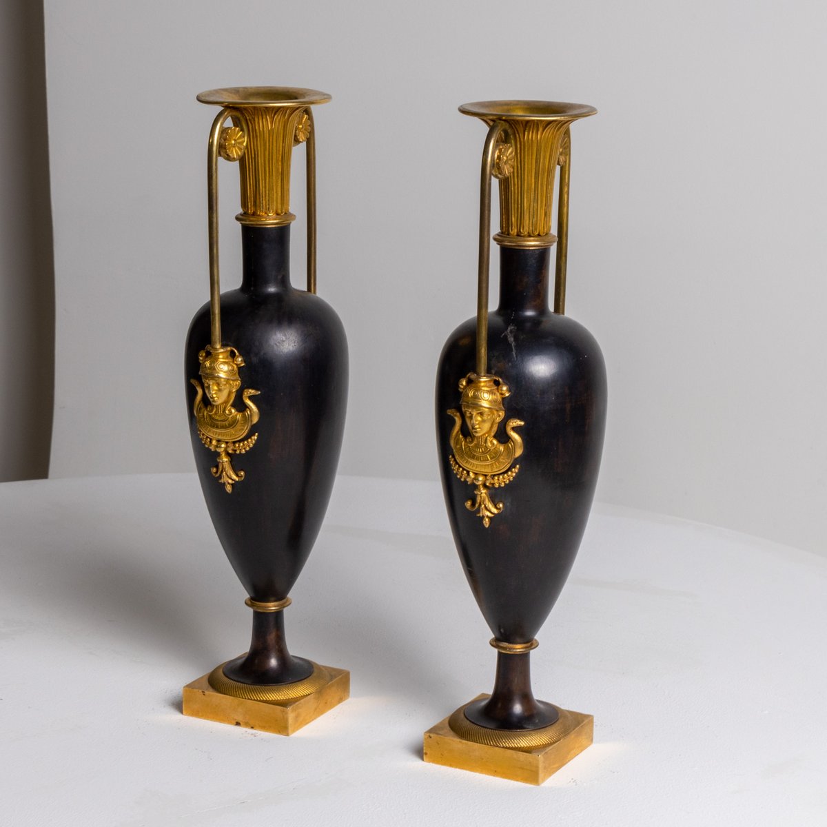 Antique Egyptian Style Vases, Set of 2