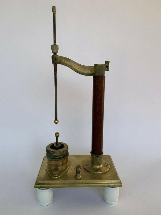 Antique Electric Arc Measuring Device with Porcelain Base