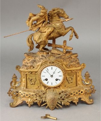 Antique Empire French Gilt Bronze Pendulum Clock-BXB-665057