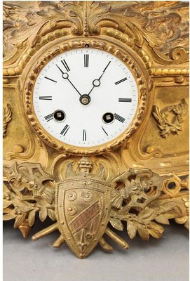 Antique Empire French Gilt Bronze Pendulum Clock-BXB-665057