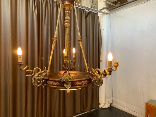 Antique Empire Gilded Bronze Chandelier-IJR-593374