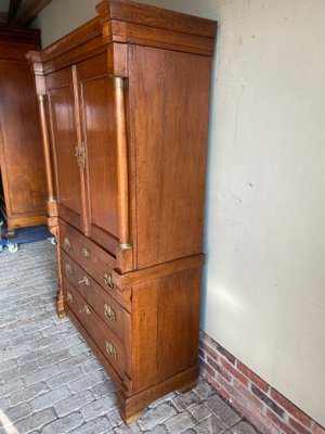 Antique Empire Oak Cabinet, 1800s-GTG-1818061