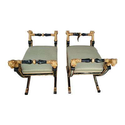 Antique Empire Stools, 1900s, Set of 2-TCS-1437960