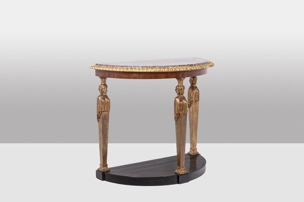 Antique Empire Style Console Table with Caryatids, 1880-CEJ-2027325