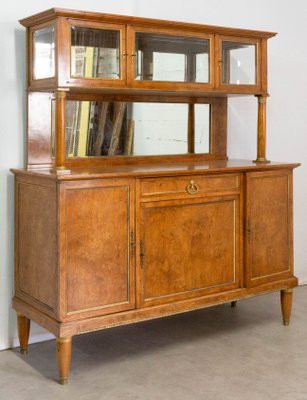 Antique Empire Style Mirrored Display Buffet in Beveled Glass, France, Early 20th Century-RIU-1047622