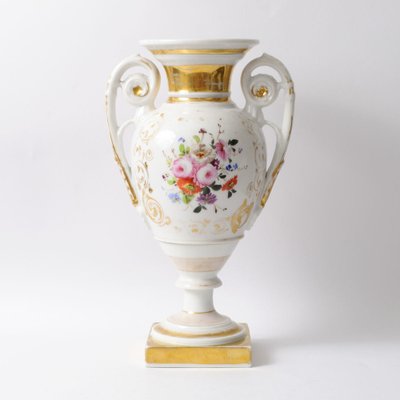 Antique Empire Style Paris Porcelain Vase-IXK-958831