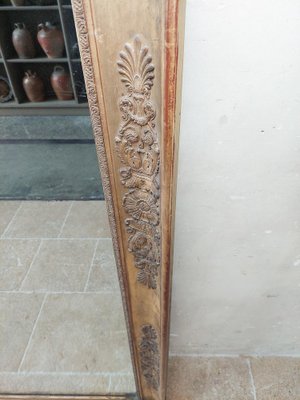 Antique Empire Trumeau Mirror in Carved and Gilt Wood, 1810-TDA-1452554