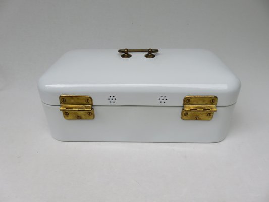 Antique Enamelled White Lunch Box from Bing-Werke-EY-838505