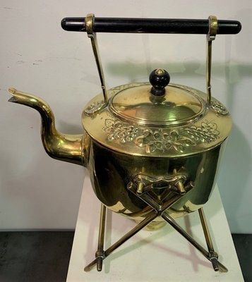 Antique English Brass Kettle-IKW-805748