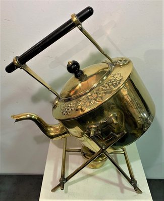 Antique English Brass Kettle-IKW-805748