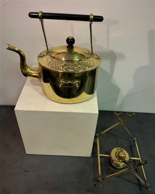 Antique English Brass Kettle-IKW-805748