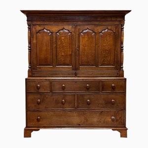 Antique English Bread Cupboard in Oak, 1850s-ALF-2033613