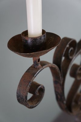 Antique English Cast Iron Candlestick, 1900s-HPP-1726029