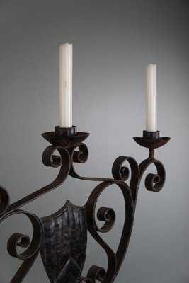 Antique English Cast Iron Candlestick, 1900s-HPP-1726029