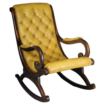 Antique English Chesterfield Rocking Chair-FLW-1752115