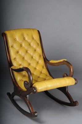 Antique English Chesterfield Rocking Chair-FLW-1752115