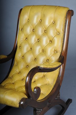 Antique English Chesterfield Rocking Chair-FLW-1752115