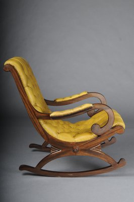 Antique English Chesterfield Rocking Chair-FLW-1752115