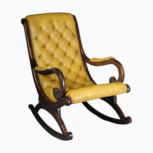 Antique English Chesterfield Rocking Chair-FLW-1752115