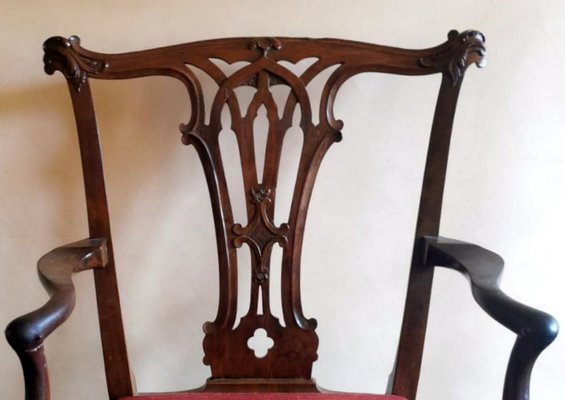 Antique English Chippendale Style Chair-QRS-1228808