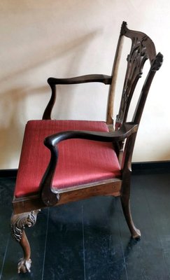 Antique English Chippendale Style Chair-QRS-1228808