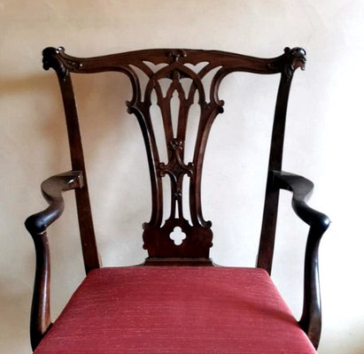 Antique English Chippendale Style Chair-QRS-1228808