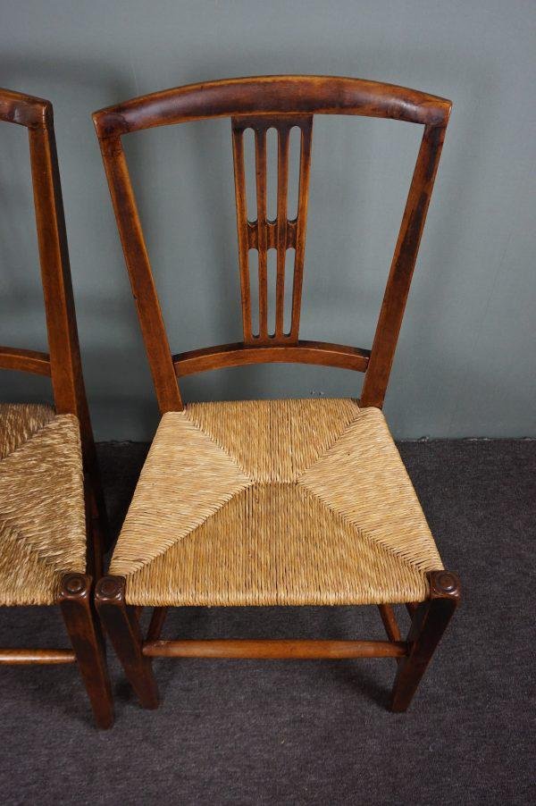 Antique English Dining Room Chairs, Set of 4