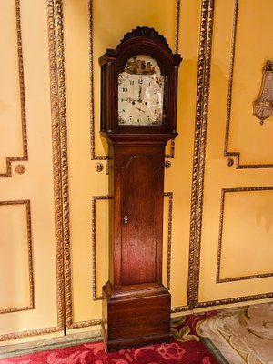 Antique English Grandfather Clock in Oak, 19th Century-FLW-1402047