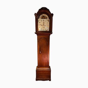 Antique English Grandfather Clock in Oak, 19th Century-FLW-1402047