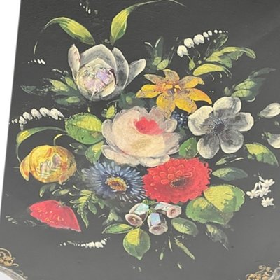 Antique English Hand-Painted Folding Table-TCS-1359863