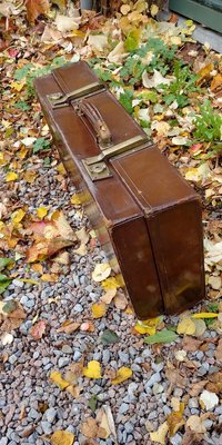 Antique English Leather Trunk-VBM-772656