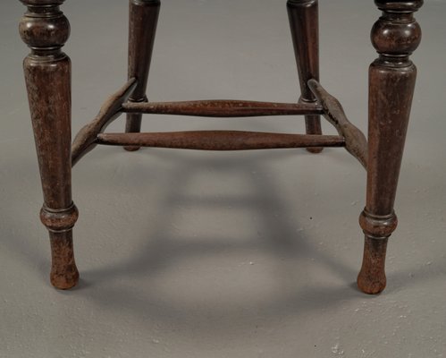 Antique English Mahogany Wood Captains Chair, 1890s-VLO-2022703