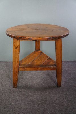 Antique English Pinewood Cricket Table-HPP-1783883