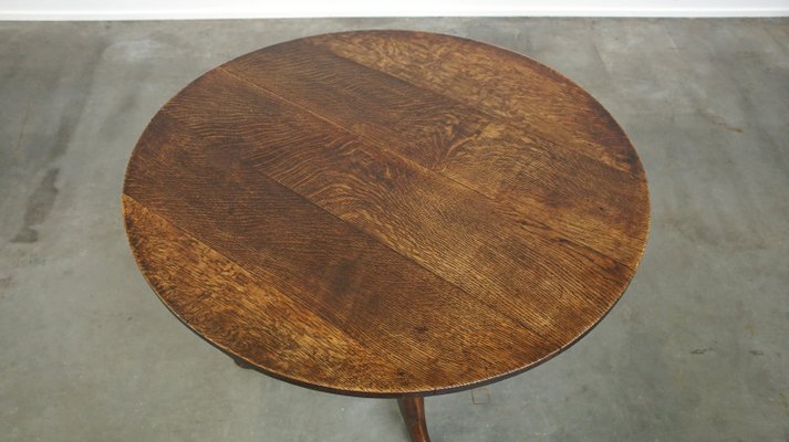 Antique English Tilt-Top Dining Table in Oak-HPP-1771682