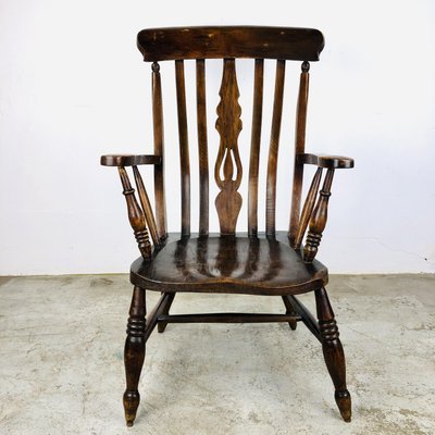 Antique English Windsor Chair with High Back-LCQ-1331058