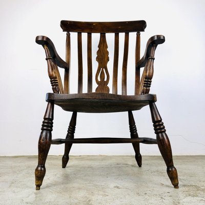 Antique English Windsor Chair with High Back-LCQ-1331058