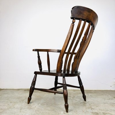 Antique English Windsor Chair with High Back-LCQ-1331058