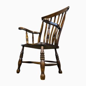 Antique English Windsor Chair with High Back-LCQ-1277355