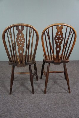 Antique English Windsor Dining Room Chairs, 18th Century, Set of 4-HPP-1706153