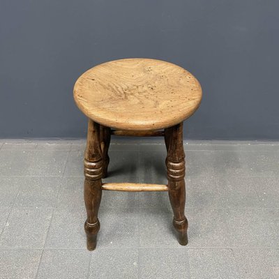 Antique English Windsor Pub Stool-NPL-1817019