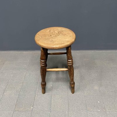 Antique English Windsor Pub Stool-NPL-1817019