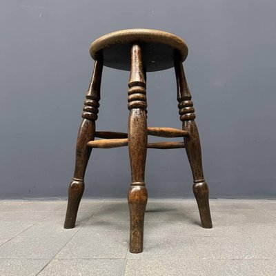 Antique English Windsor Pub Stool-NPL-1817025