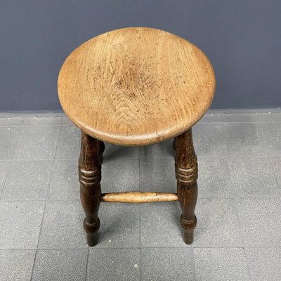 Antique English Windsor Pub Stool-NPL-1817025